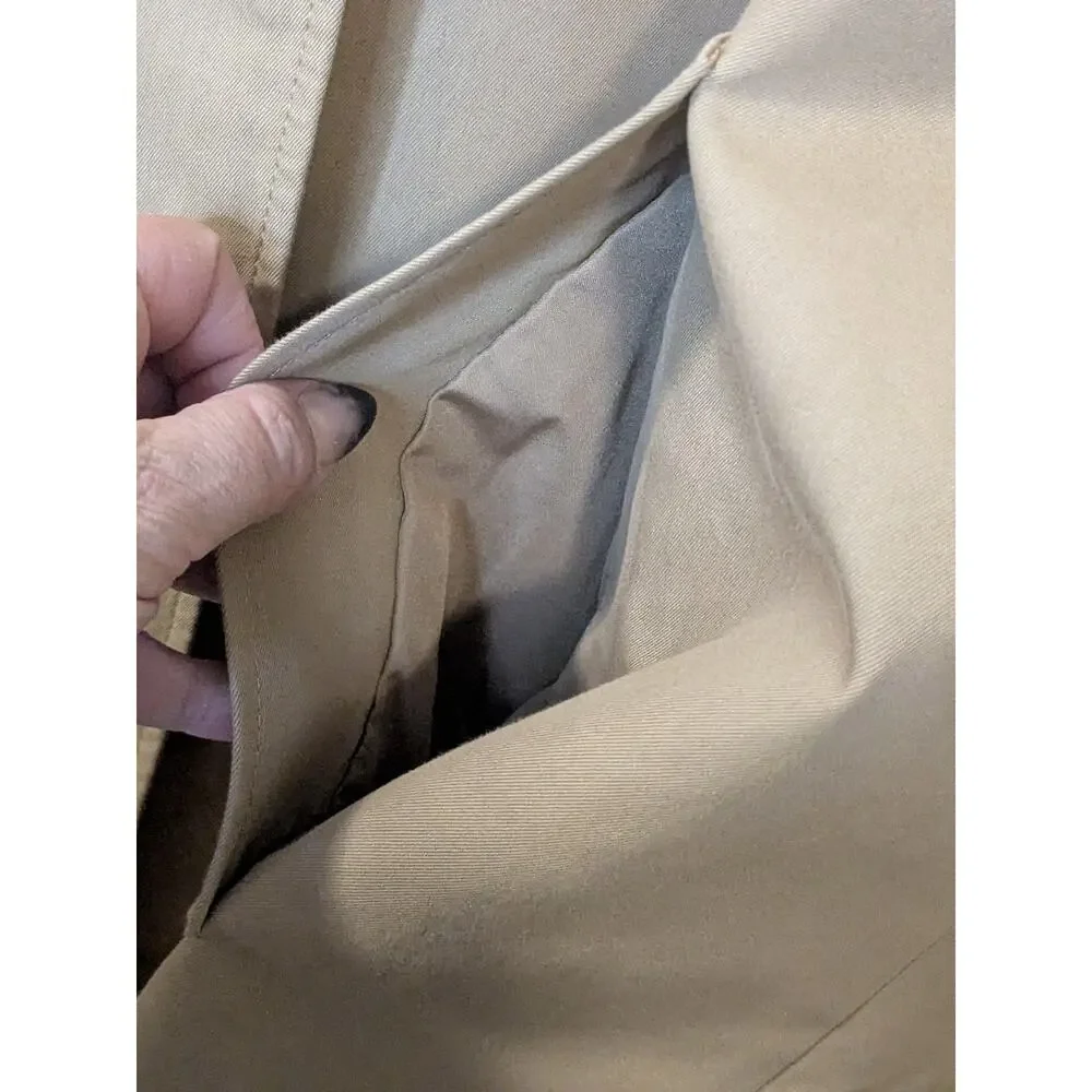 Excellent Condition H&M Women Long Button Down Trench Coat Size Medium Beige - Picture 5 of 7